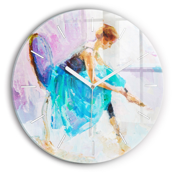 Pendule murale ronde Préparation de la ballerine