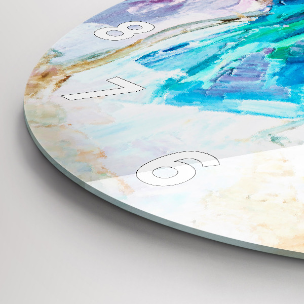 Pendule murale ronde Préparation de la ballerine