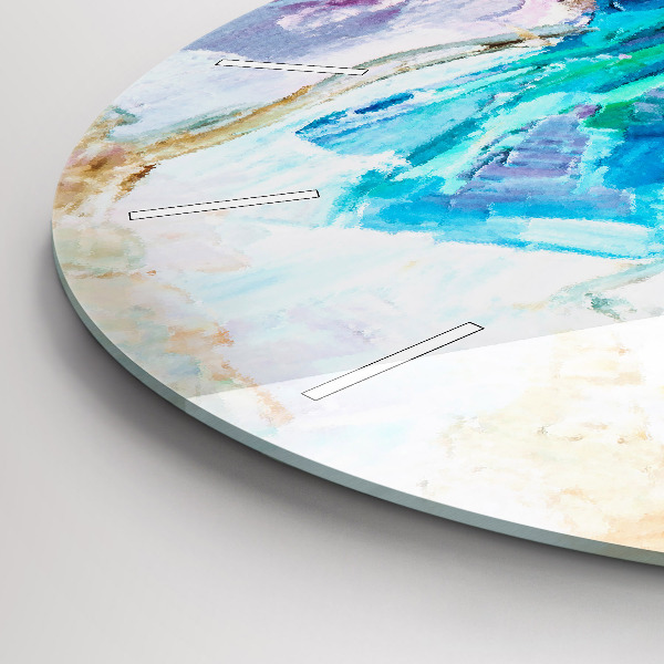 Pendule murale ronde Préparation de la ballerine