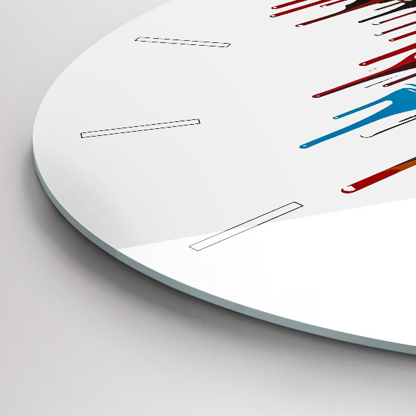 Pendule murale ronde Zèbre coloré