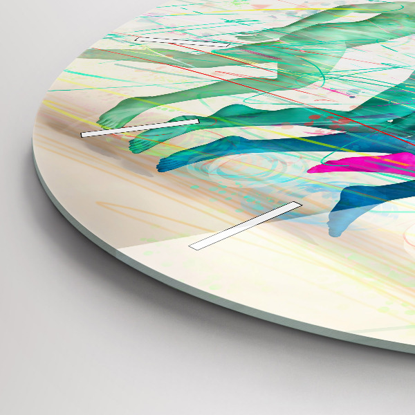 Pendule murale ronde Des gens colorés