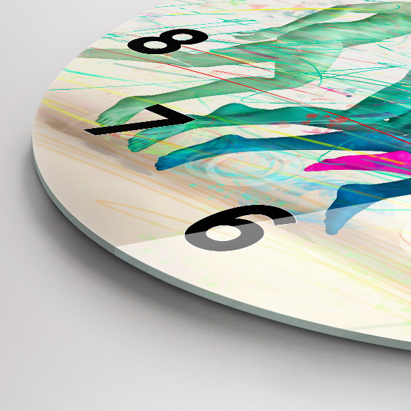 Pendule murale ronde Des gens colorés