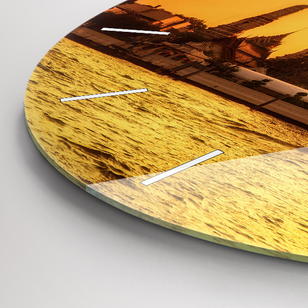 Pendule murale ronde Wat Arun, Bangkok, Thaïlande