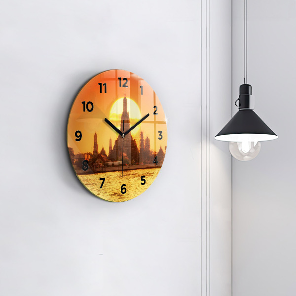 Pendule murale ronde Wat Arun, Bangkok, Thaïlande