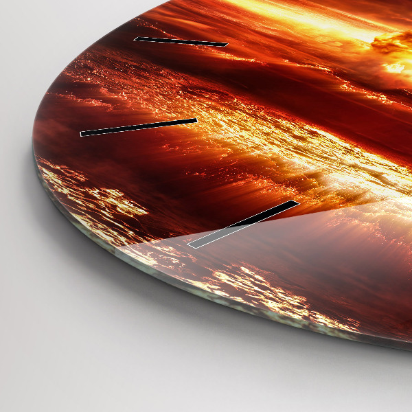 Pendule murale ronde 'Explosion d''une bombe atomique'