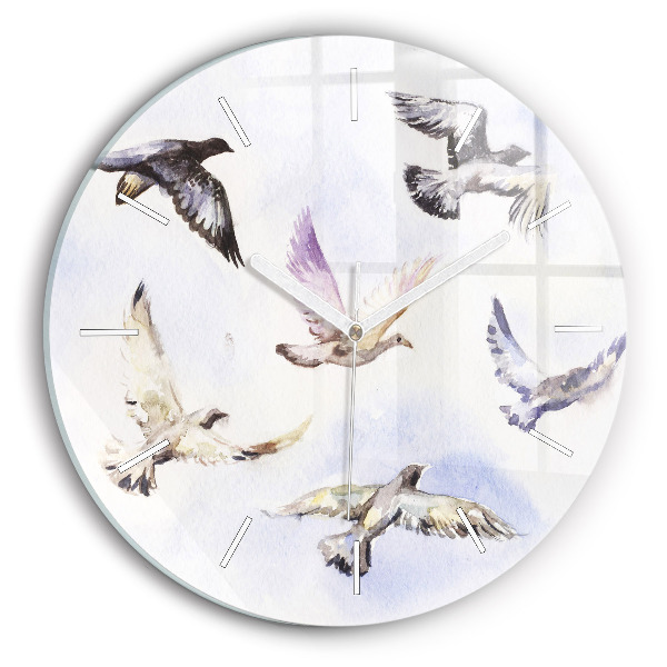 Pendule murale ronde Oiseaux en vol