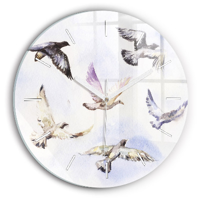 Pendule murale ronde Oiseaux en vol