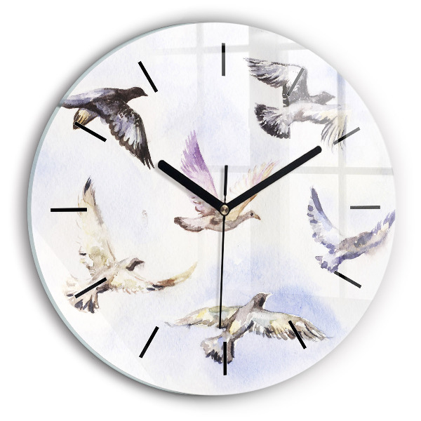 Pendule murale ronde Oiseaux en vol