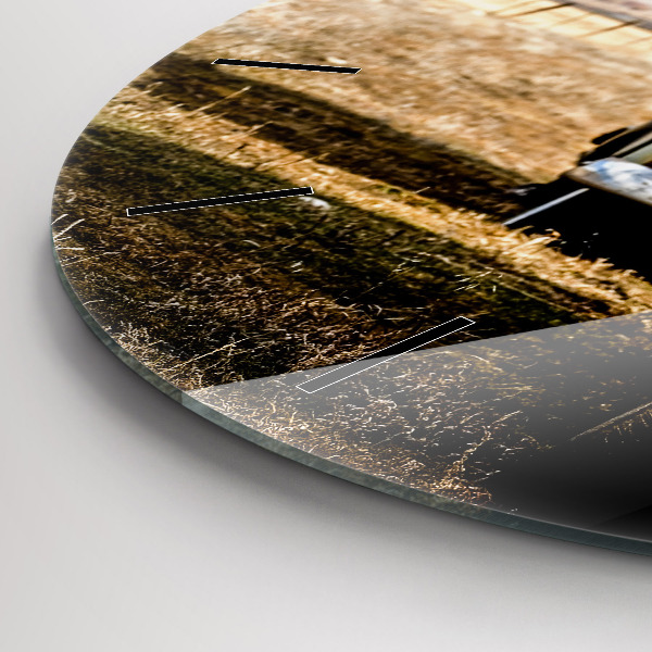 Horloge ronde Vieilles voitures