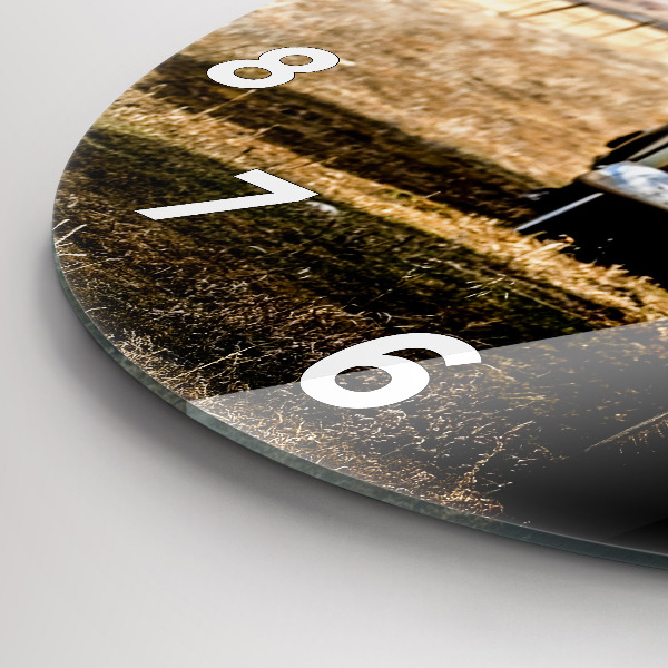 Horloge ronde Vieilles voitures