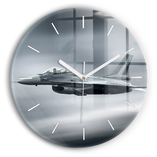 Pendule murale ronde avions militaires