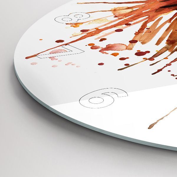 Pendule murale ronde Coq coloré