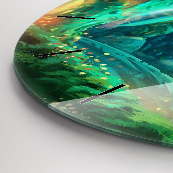 Pendule murale ronde Enfants dans la forêt