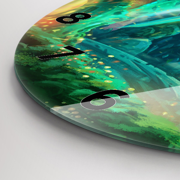 Pendule murale ronde Enfants dans la forêt