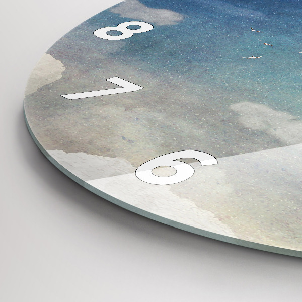 Pendule murale ronde Fille sur la lune