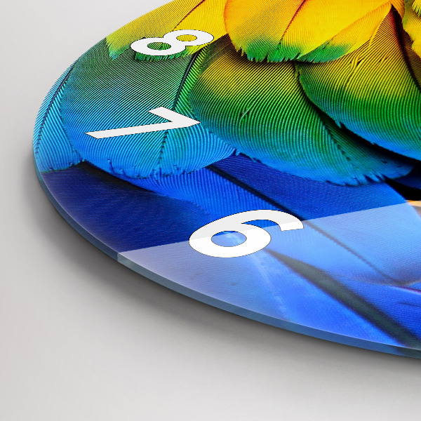 Pendule murale ronde 'Ailes d''oiseaux colorées'