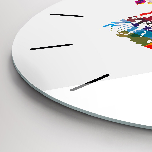 Pendule murale ronde 'Tête d''ours'