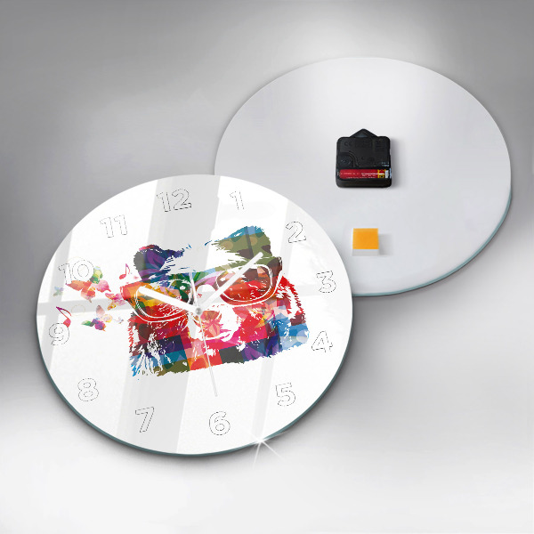 Pendule murale ronde 'Tête d''ours'