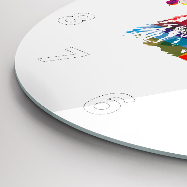 Pendule murale ronde 'Tête d''ours'