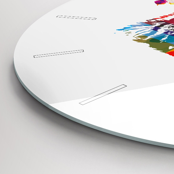 Pendule murale ronde 'Tête d''ours'