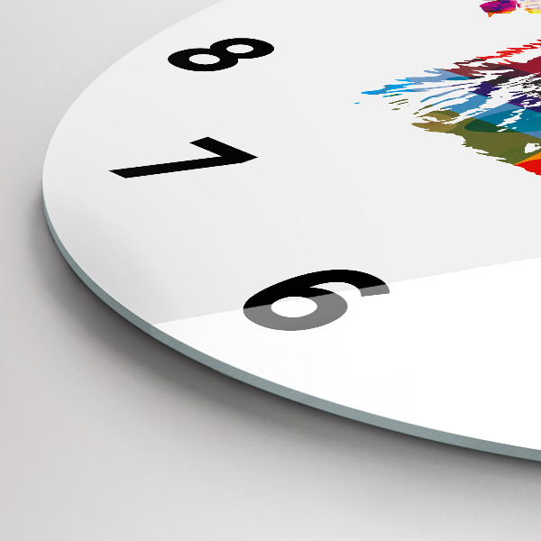 Pendule murale ronde 'Tête d''ours'