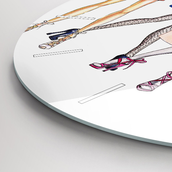 Pendule murale ronde Filles à la mode