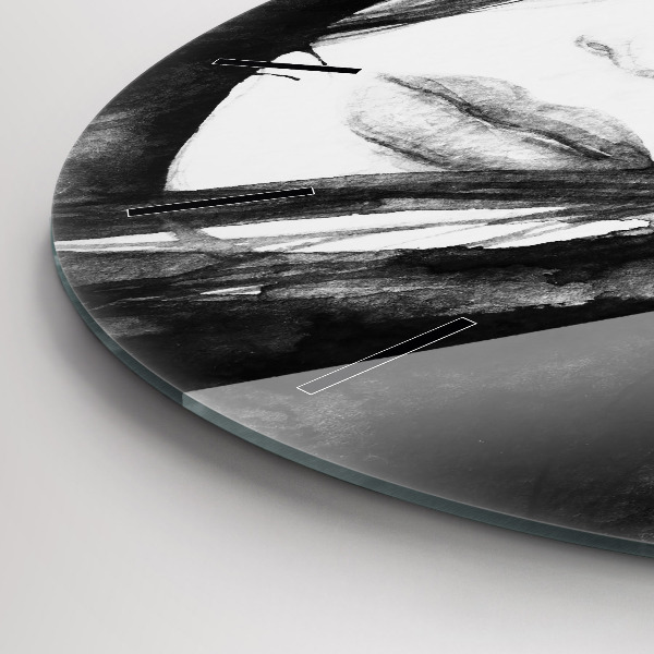 Pendule murale ronde 'Portrait d''une femme'