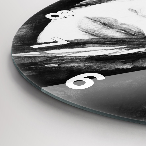 Pendule murale ronde 'Portrait d''une femme'