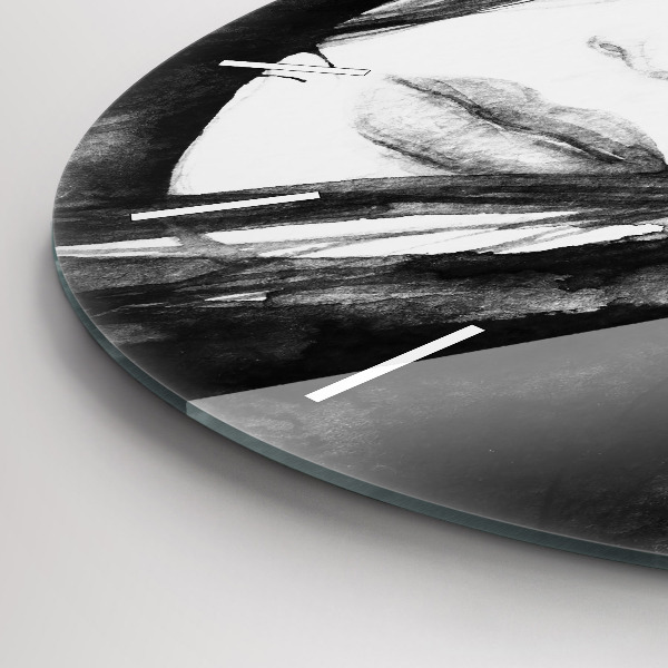 Pendule murale ronde 'Portrait d''une femme'