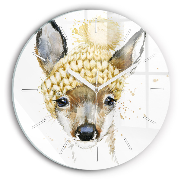 Pendule murale ronde Un cerf