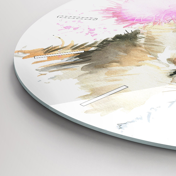 Pendule murale ronde Cerf des forêts