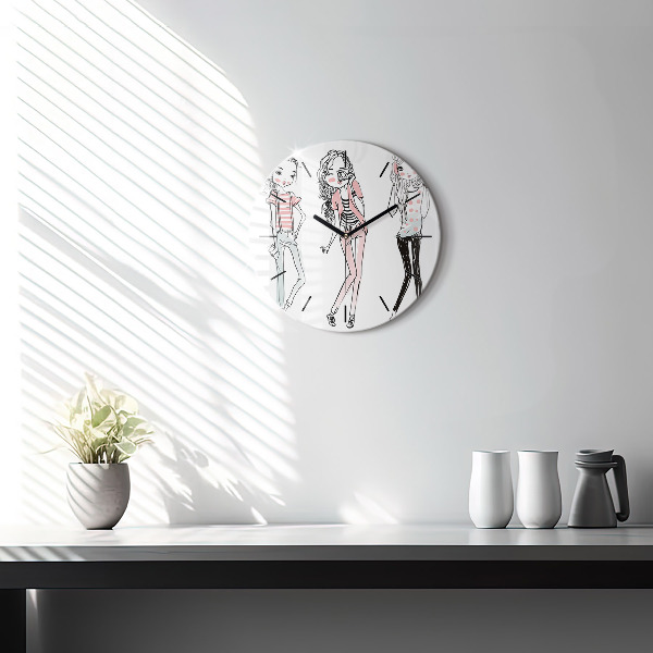 Pendule murale ronde Mode féminine