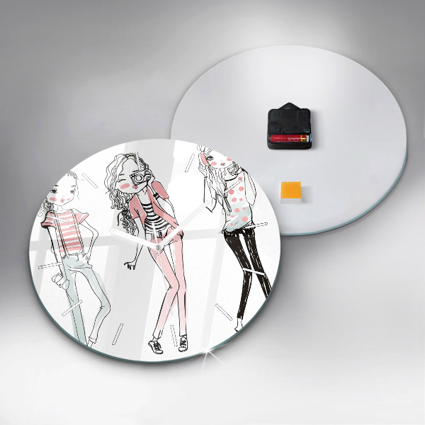 Pendule murale ronde Mode féminine