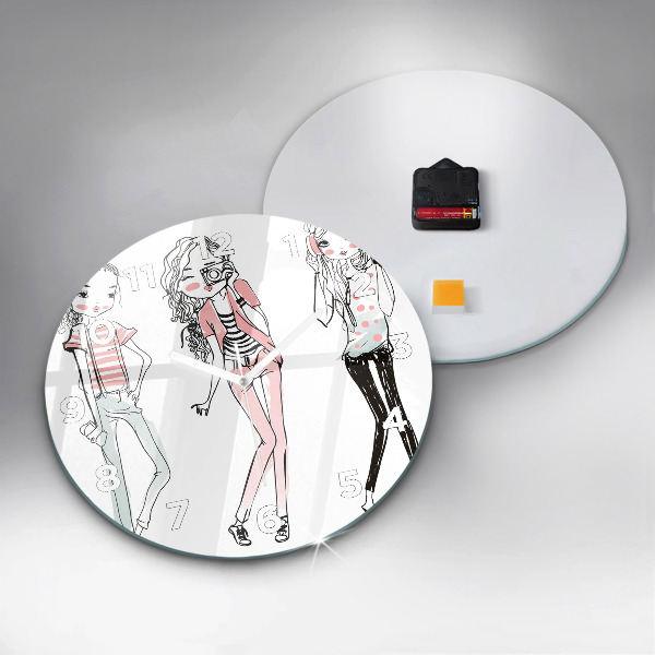 Pendule murale ronde Mode féminine