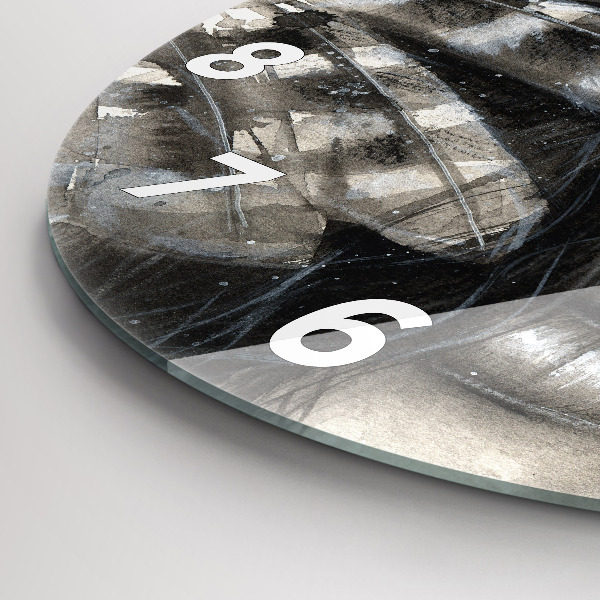 Horloge ronde Portrait peint