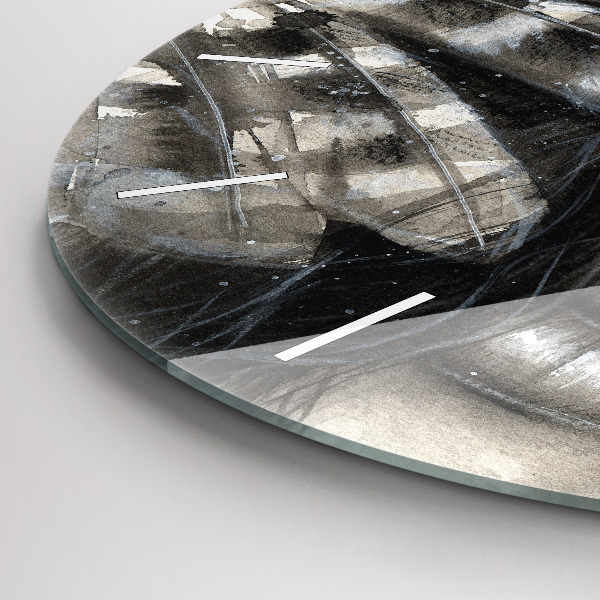 Horloge ronde Portrait peint