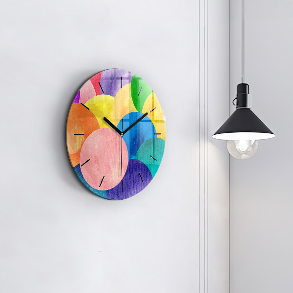 Horloge ronde Cercles abstraits