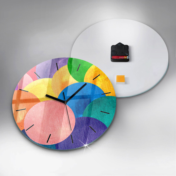 Horloge ronde Cercles abstraits