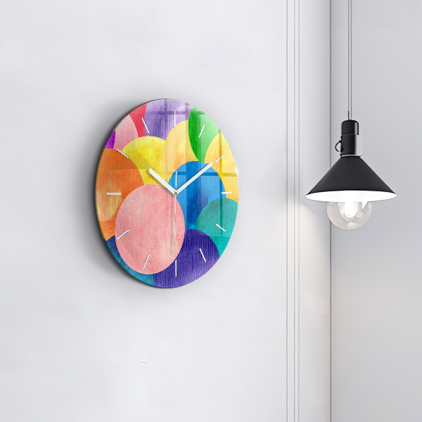 Horloge ronde Cercles abstraits