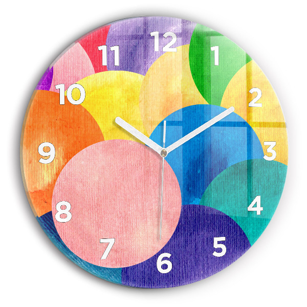 Horloge ronde Cercles abstraits