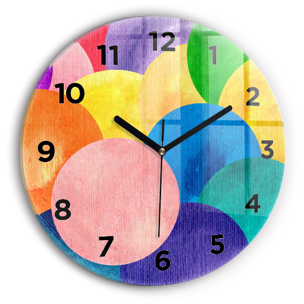 Horloge ronde Cercles abstraits