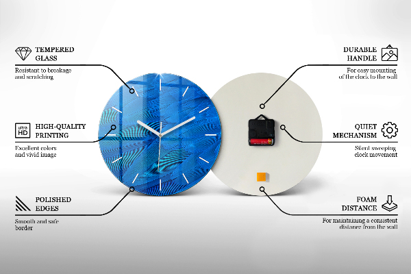Horloge ronde Tête de cerf et fleurs