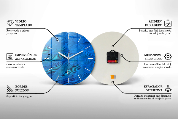 Horloge ronde Tête de cerf et fleurs