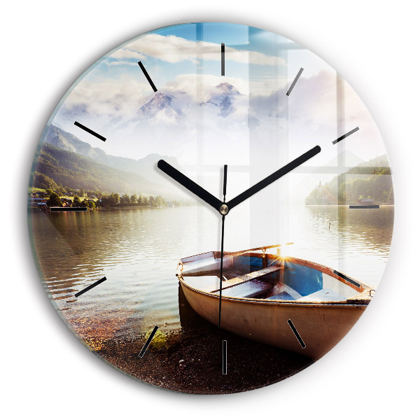 Horloge ronde Vue sur le lac