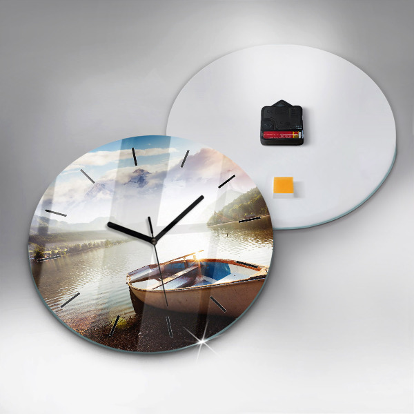 Horloge ronde Vue sur le lac