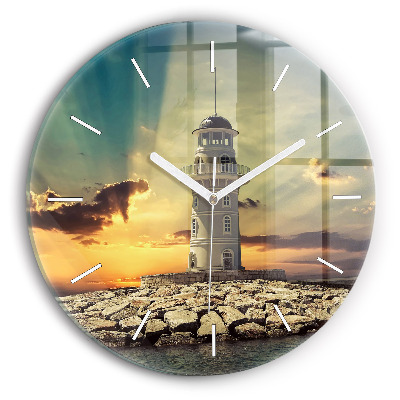 Horloge ronde 'Phare sur l''eau'