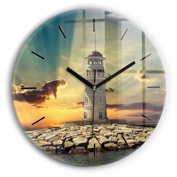 Horloge ronde 'Phare sur l''eau'