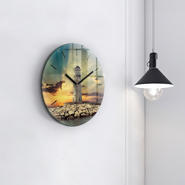 Horloge ronde 'Phare sur l''eau'