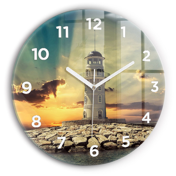 Horloge ronde 'Phare sur l''eau'