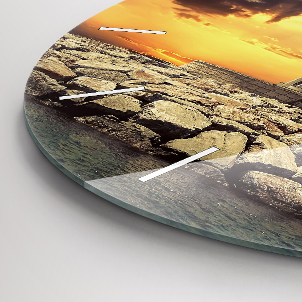 Horloge ronde 'Phare sur l''eau'